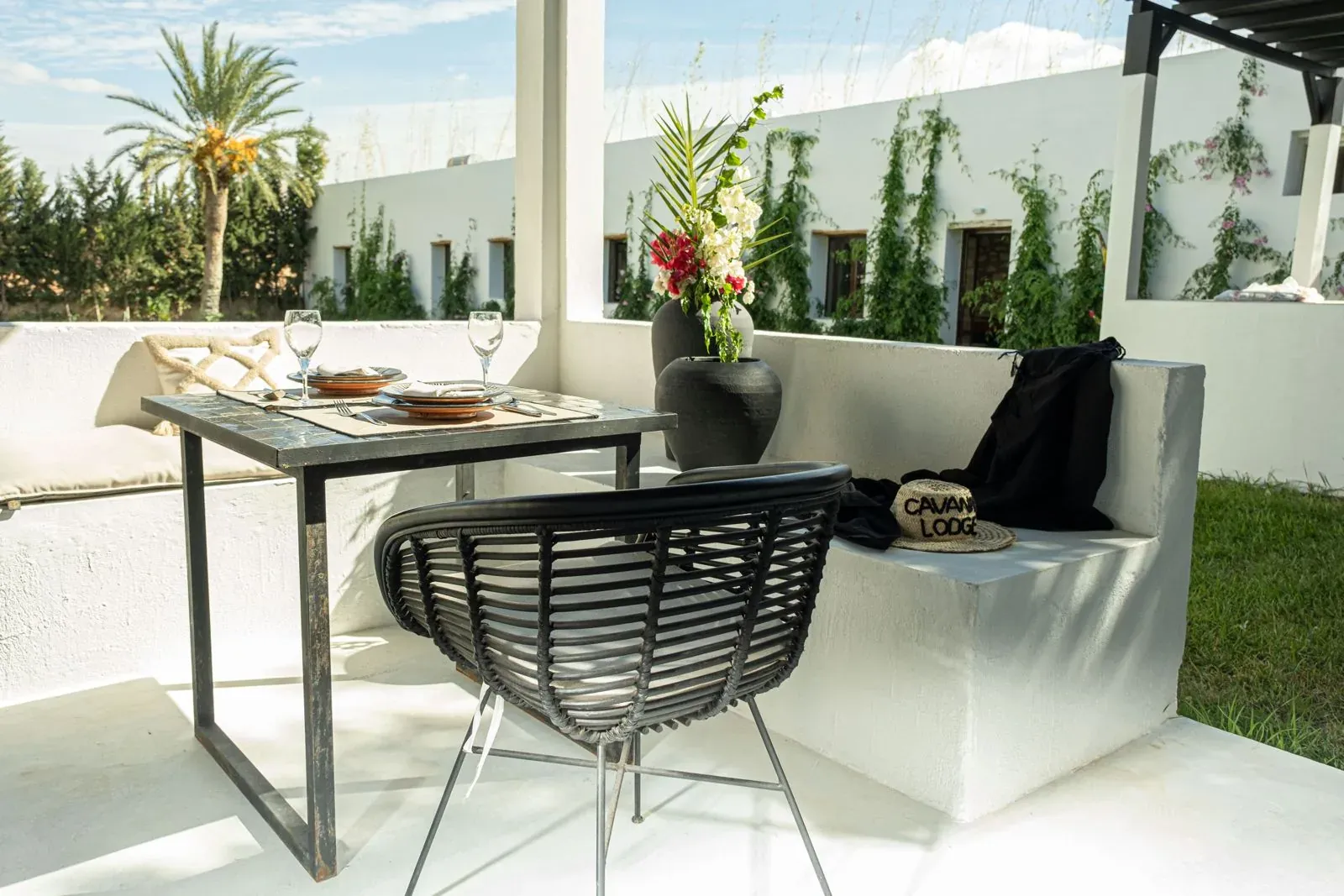 La terrasse de la table d’hôtes